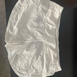 white lululemon shorts